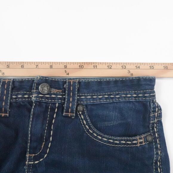 Cruel Jeans Womens 5L Blue Low Rise Bootcut Boho Western Thick‎ Stitch Tabitha - Picture 5 of 16